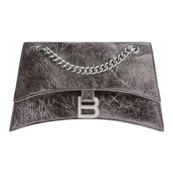 Balenciaga Crush Logo Plaque Chain Shoulder Bag