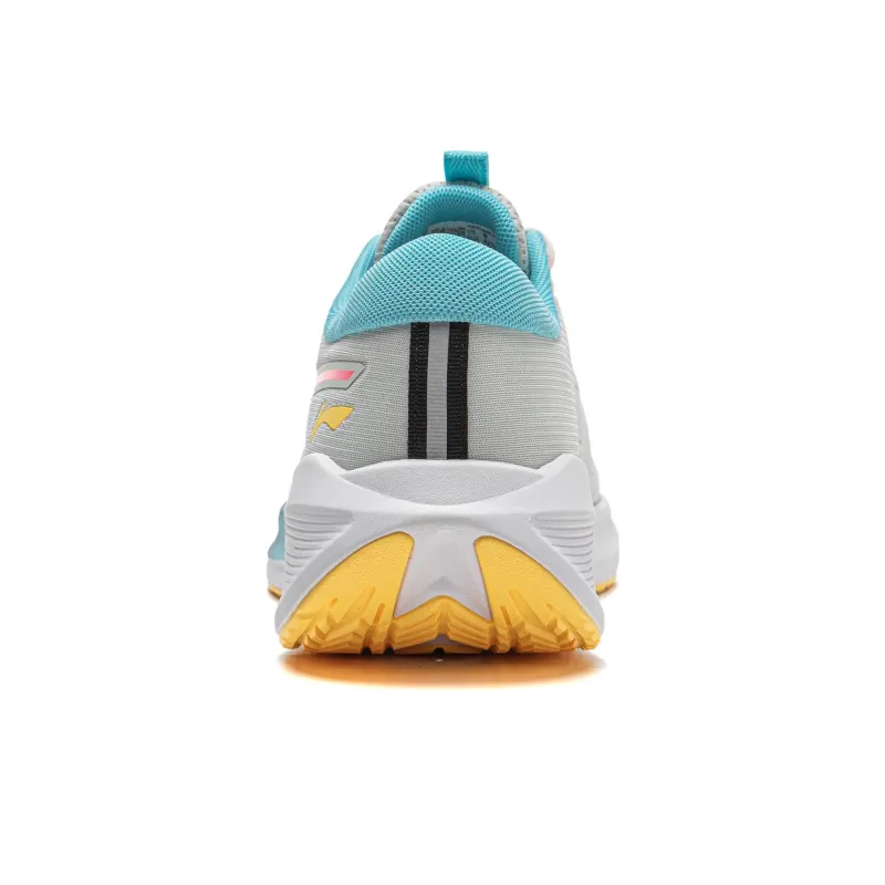 LiNing Wave V2 Cushioning, Slip Resistant, And Abrasion Resistant Low Top Running Shoes Men's Gray Blue-5