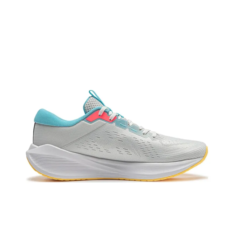 LiNing Wave V2 Cushioning, Slip Resistant, And Abrasion Resistant Low Top Running Shoes Men's Gray Blue-1