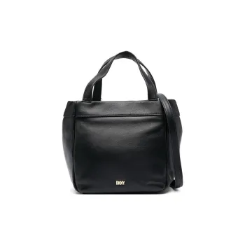 DKNY Cow Leather Handbag, Shoulder Bag, Crossbody Bag Regular Women's Black