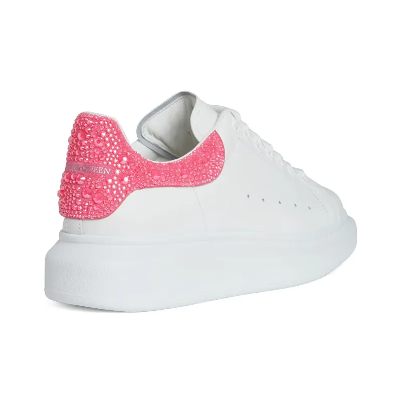 Alexander McQueen Oversized Sneaker 'White Pink Glitter' Women's-2