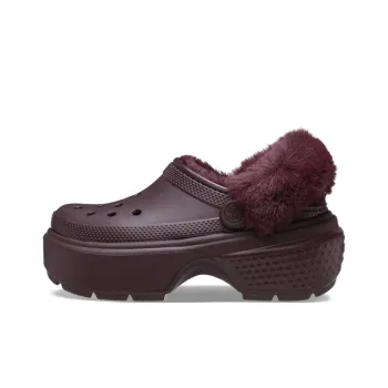 Crocs Stomp Lined Clogs 'Dark Cherry' Women's
