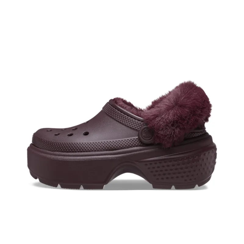 Crocs Stomp Lined Clogs 'Dark Cherry' Women's-0