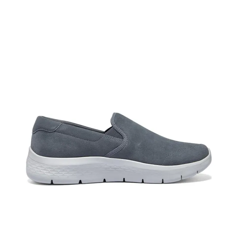 Skechers Go Walk Fle Cushioned Slip Resistant Low Top Casual Shoes Men's Gray-1
