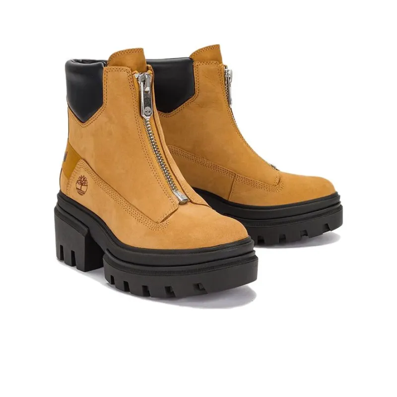 Timberland Everleigh Front Zip Boot 'Wheat Nubuck' Women's-3