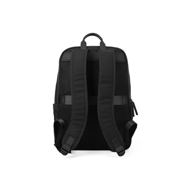 PIERRE CARDIN Genuine Leather Business Laptop Backpack Fashion Trend Travel Bag Men's Black-3