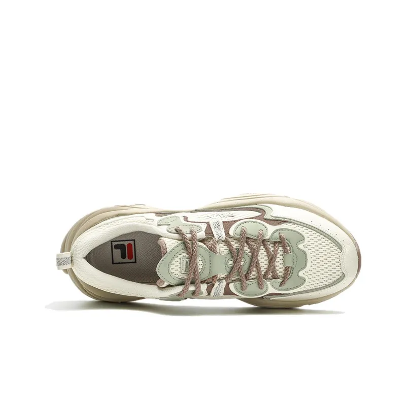 FILA MARS 1S+ LE Cushioning Anti Slip And Wear Resistant Low Top Casual Shoes Women's Beige White Green-2
