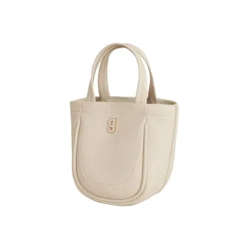 KUNOGIGI Cow Leather Basket Bag Bucket Bag Handbag Crossbody Bag Small Size Women's White/Brown/Yellow/Pink/Black