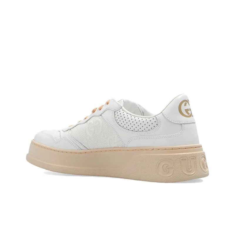 GUCCI Women's Gg Embossed Sneaker 'White Beige' Women's-2