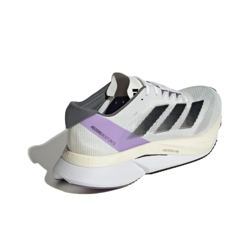 Adizero Boston 12 Women's Adidas 'White Shadow Violet' Women's-3