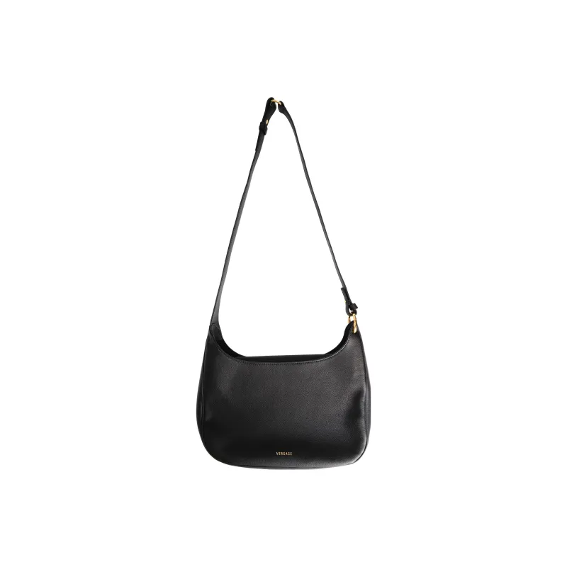 FANSIZHE La Medusa Cow Leather Hobo Shoulder Bag Women's Black-3