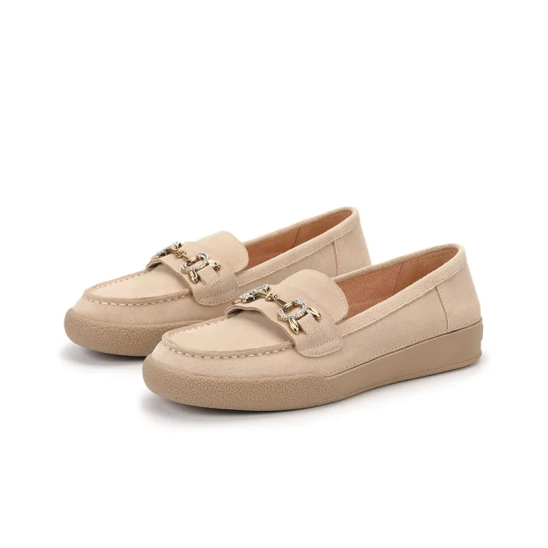 SATURDAY MODE Casual Single Shoes 2.5cm Women's Apricot-2
