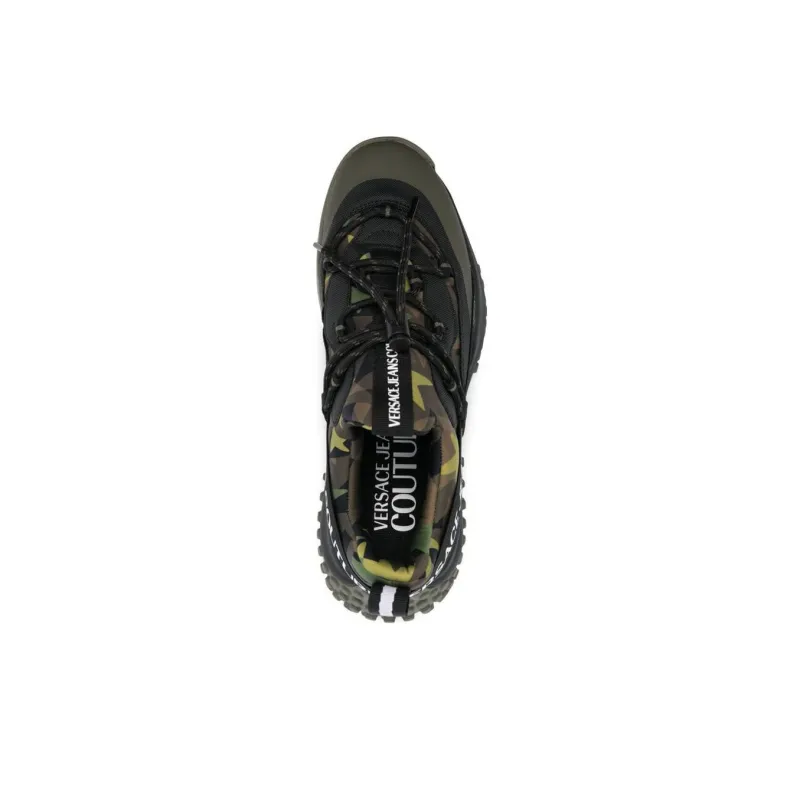 VERSACE JEANS Couture Low Top Casual Shoes Men's Green-3