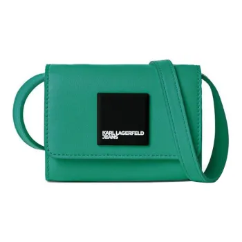 KARL LAGERFELD Polyurethane Envelope Bag, Shoulder Bag, Crossbody Bag Mini Women's Jade Green