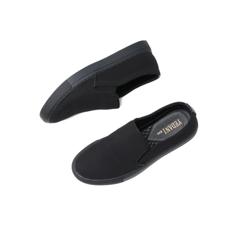 YEDANI Low Top Canvas Shoes 3cm Men's Black-3