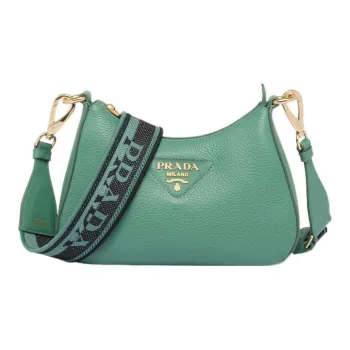 PRADA Leather Crossbody Bag Shoulder Bag Regular Women's Sage Green
