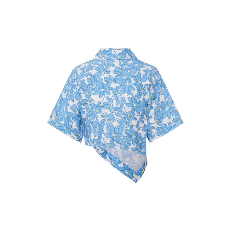 MO&CO Crop Tops Women's Arts Floral Color-1
