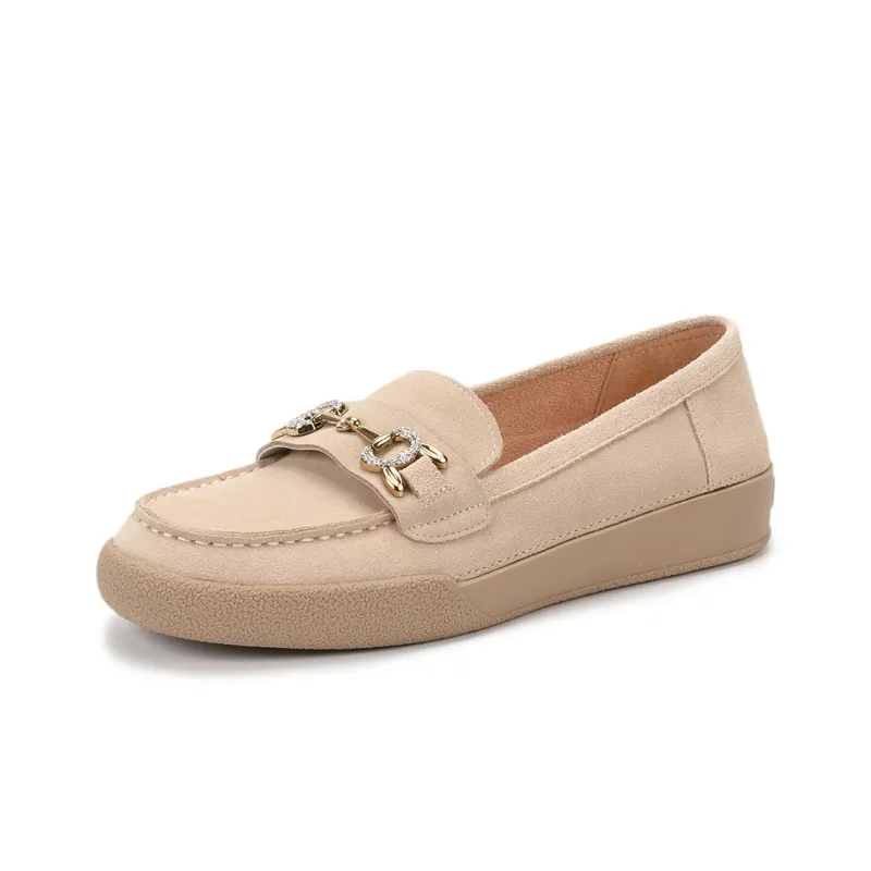 SATURDAY MODE Casual Single Shoes 2.5cm Women's Apricot-1