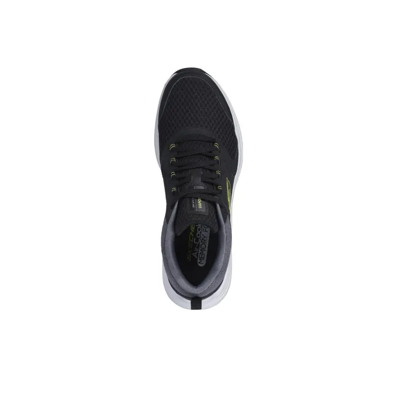 Skechers Vapor Foam Cushioned Slip Resistant Abrasion Resistant Low Top Running Shoes Men's Black-3
