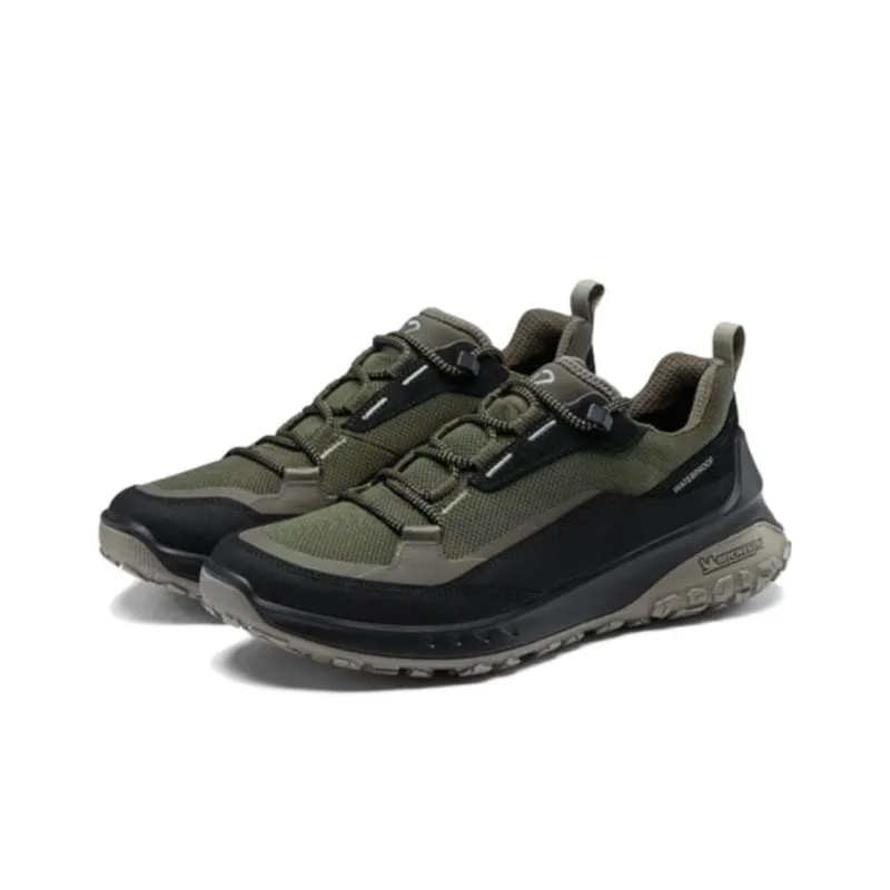 Ecco Otto Series Breathable Low Top Casual Shoes Men's Black Green-2