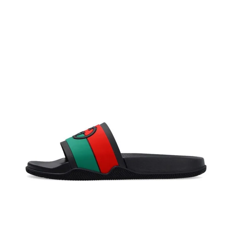 GUCCI Slide Interlocking G Black-0