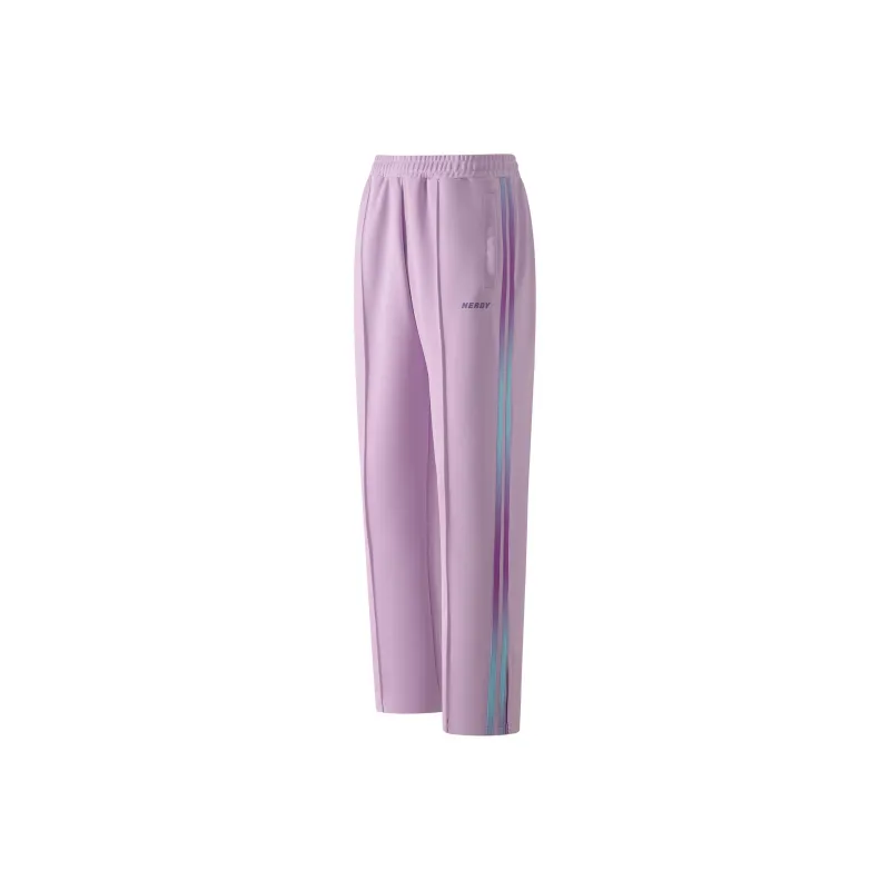 Nerdy Knitted Sweatpants Unisex Light Purple-1