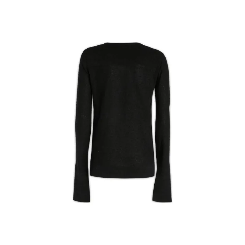 JIL SANDER Slit Cuff Detailed Crewneck Knitted Jumper-1