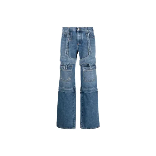 OFF-WHITE Cargo Zip Straight-leg Jeans