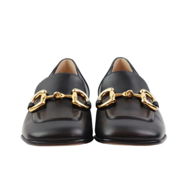 GUCCI Horsebit Loafers Women's Black-3