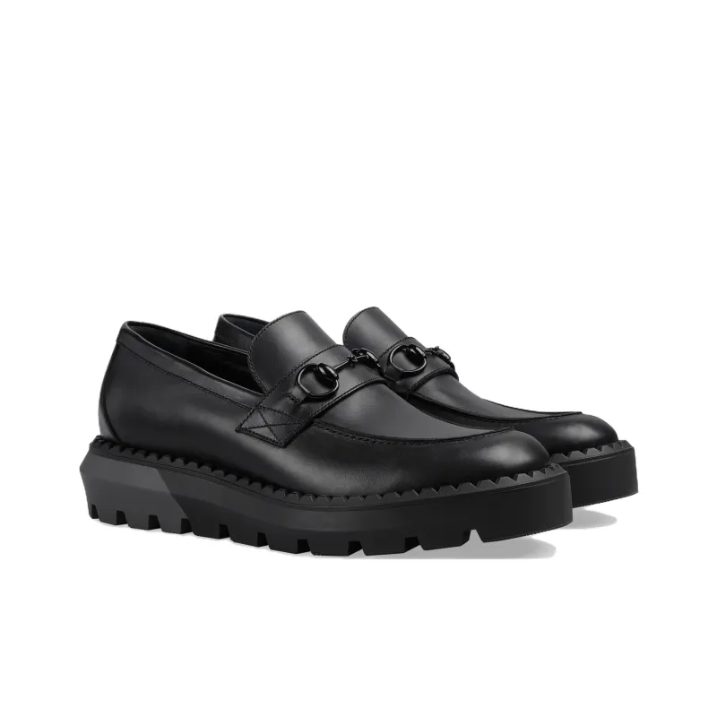 GUCCI Horsebit Loafer 'Black'-1