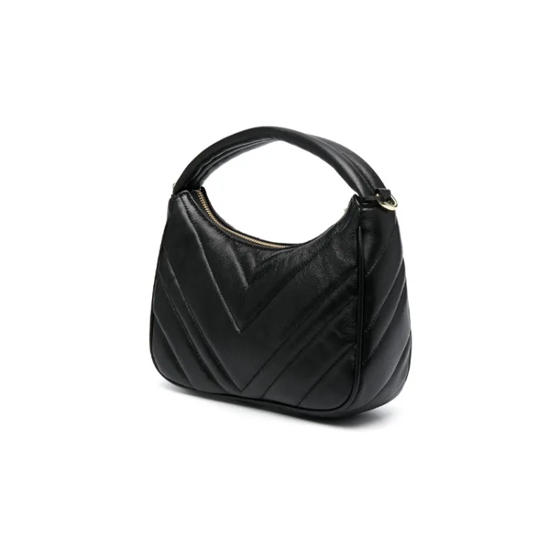 DKNY Lambskin Shoulder Bag, Crossbody Bag, Handbag Regular Women's Black-1