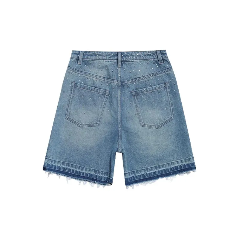 TCH Denim Shorts Unisex Blue-1