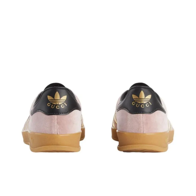 Adidas X GUCCI Gazelle Pink Velvet Women's-3
