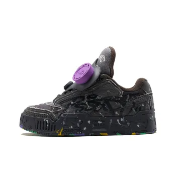 CHECHE x STARTER Psssst Anti Slip Wear Resistant Low Top Skateboard Shoes Unisex Light Black