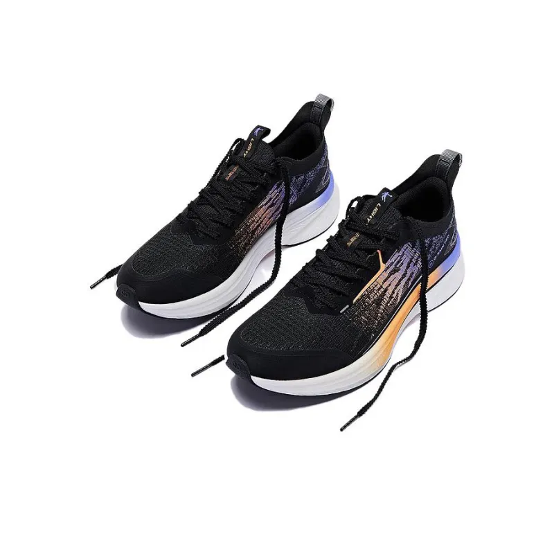 QIAODAN Rapid FW Cushioning Wear Resistant Low Top Running Shoes Men's Black-3