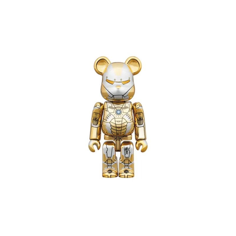 BE@RBRICK X Hajime Sorayama X Marvel Iron Man Reverse Gold/Silver-1