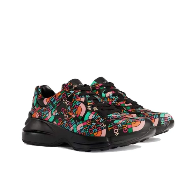 GUCCI The North Face X GUCCI Rhyton 'Allover Logo Black Multi Color'-1