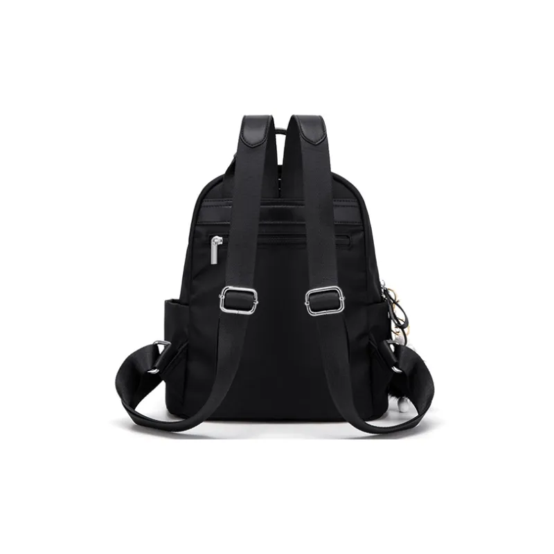 CinvaiKrose Fabric Backpack Medium Size Women's Ecru/Black-8
