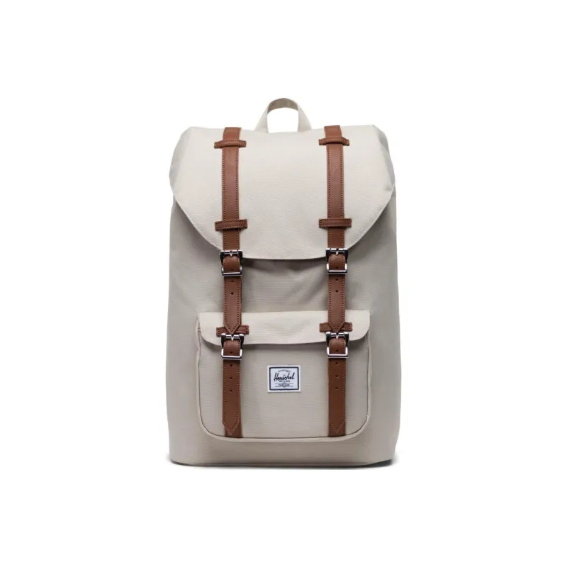 Herschel Polyester Backpack Medium Size Unisex Light Gray/Brown-0