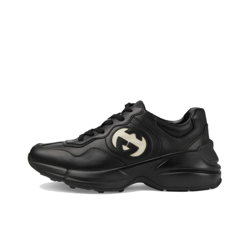GUCCI Women's Rhyton Sneaker 'Black Ivory' Women's-0