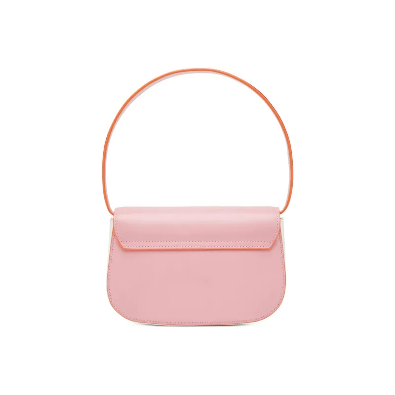 DIESEL Cow Leather Portable Crossbody Bag Shoulder Bag Women's Pink-3