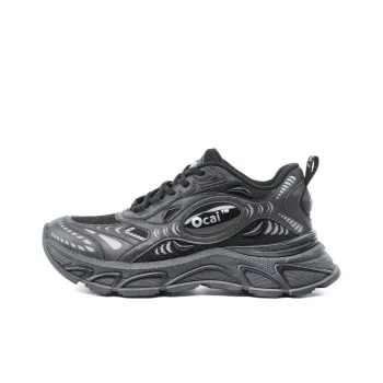 Ocai Durable Breathable Low Top Running Shoes Unisex Black Warrior