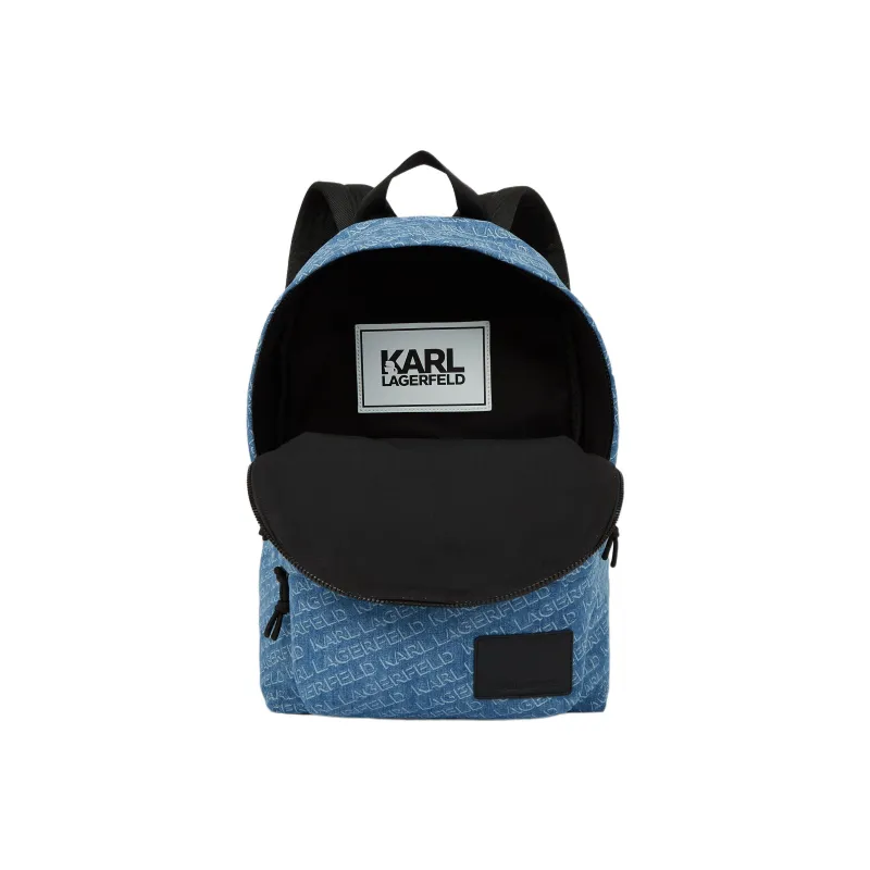KARL LAGERFELD Denim Backpack Men's Blue-2