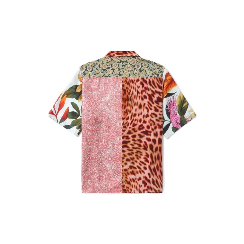 Marine Serre Regenerated Scarves Silk Bowling Shirt-1
