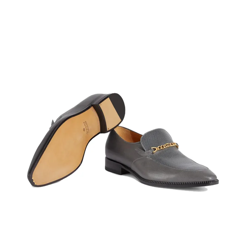 GUCCI Loafers Men Gray-4