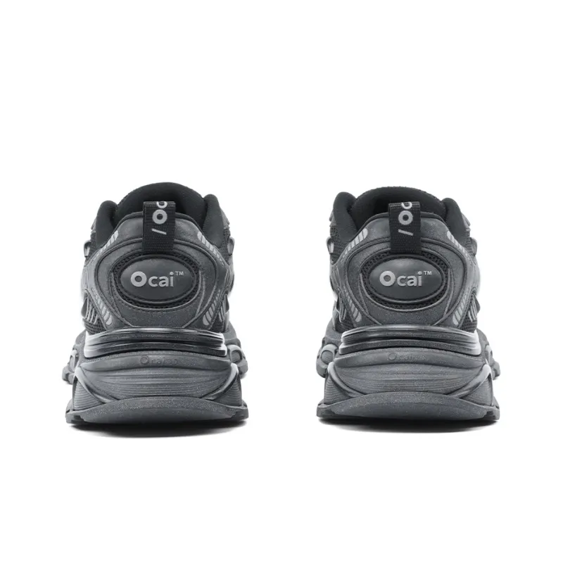 Ocai Abrasion Resistant Breathable Low Top Running Shoes Unisex Black Warrior-2