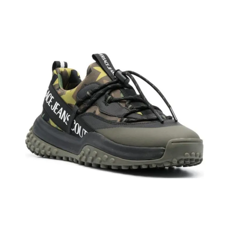 VERSACE JEANS Couture Low Top Casual Shoes Men's Green-2