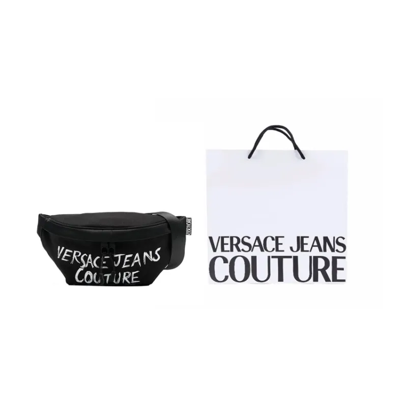 VERSACE JEANS COUTURE Polyester One Shoulder Crossbody Fanny Pack Regular Men's Black-3