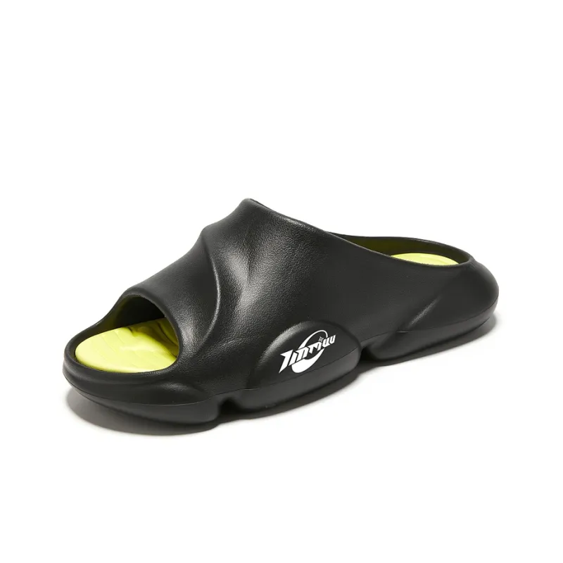 TINMUU Slide Slippers Unisex Black White/Beige Orange/Brown White-1