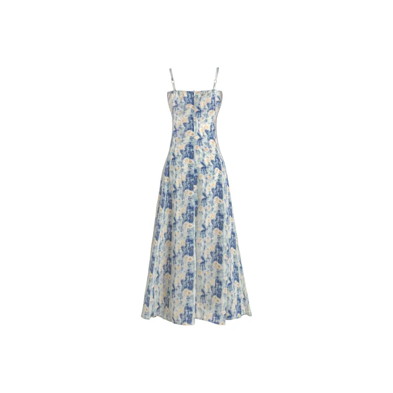 FLIM Slip Dress Women's Light Blue-1